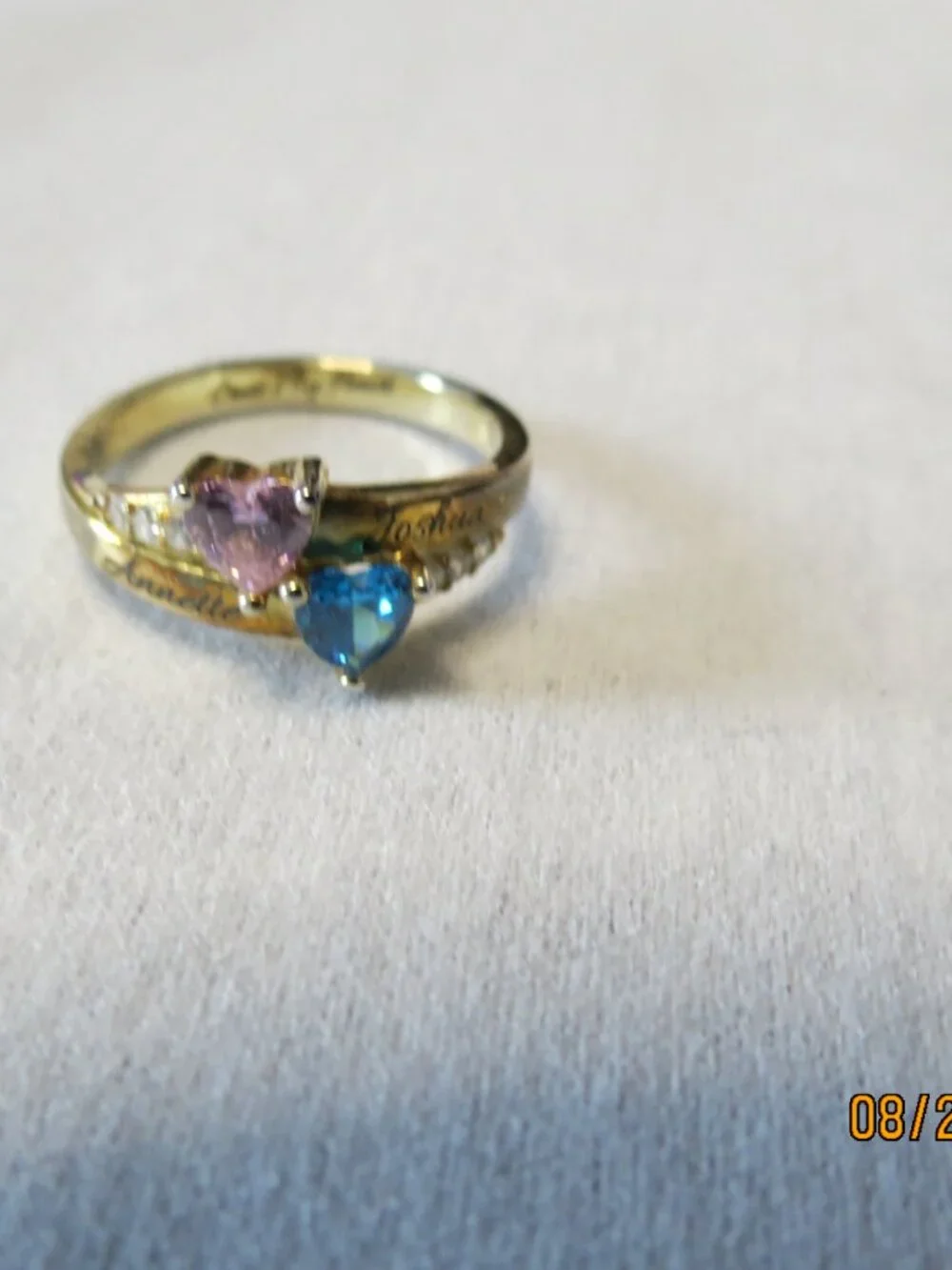 Like New-Size 9 Cross My Heart- Inscribed Ring